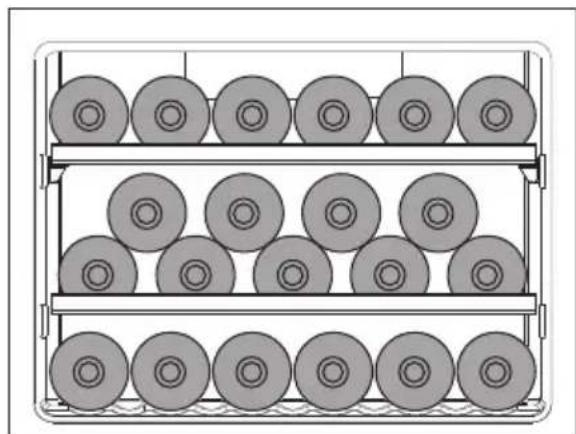 SMEG CVI121B3 - Disposition des bouteilles - 1