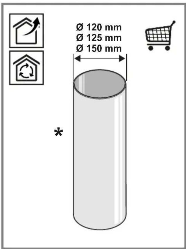 Ø 120 mm Ø 125 mm Ø 150 mm *