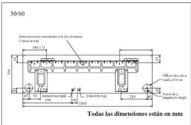DAIKIN ARXN60NV1B - Medidas Y Espacios De Retención De Placa De Montaje Recomendados - 3