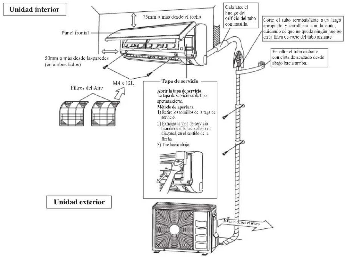 DAIKIN ARXN60NV1B - DIAGRAMMA DE LA INSTALACIÓN - 1