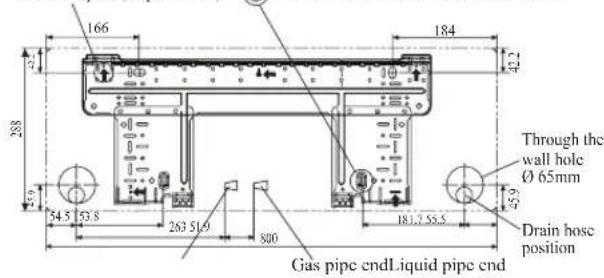 DAIKIN ARXN60NV1B - Recommended Mounting Plate Retention Spots And Dimensions - 1