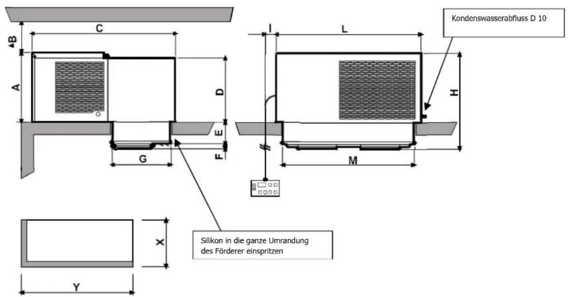 DAIKIN Zanotti Monoblock BSB0870Y1AA - Platzbedarf der Maschine - 2