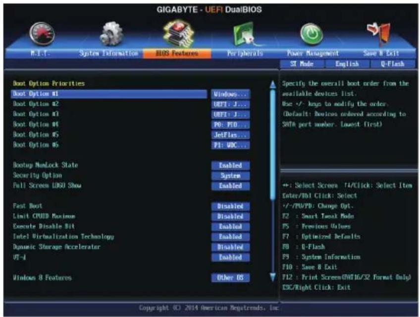 GIGABYTE GA-H97M-D3HP - 2-4 BIOS Features (BIOS の機能) - 1