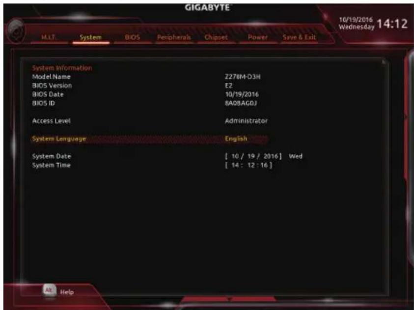 GIGABYTE GA-Z270M-D3H - 2-3 System (系统信息) - 1