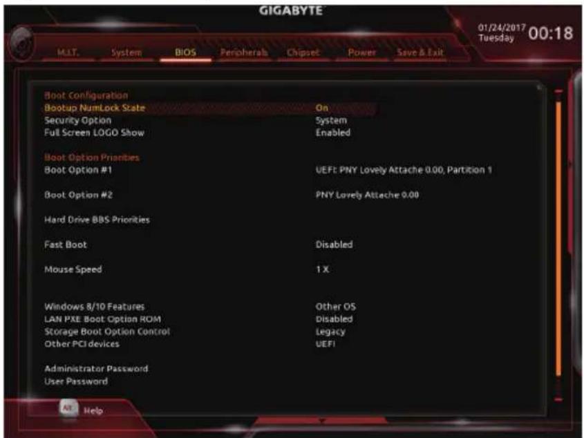 GIGABYTE GA-H270M-D3H - 2-4 BIOS (BIOS功能设定) - 1