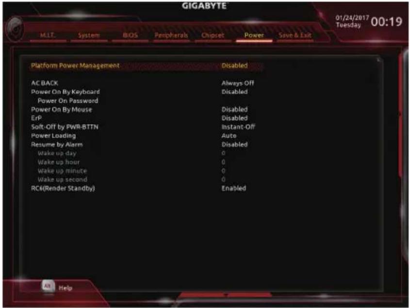 GIGABYTE GA-H270M-D3H - 2-7 Power (省电功能设定) - 1