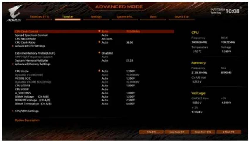 GIGABYTE B550 Aorus Master - 2-4 Tweaker - 1