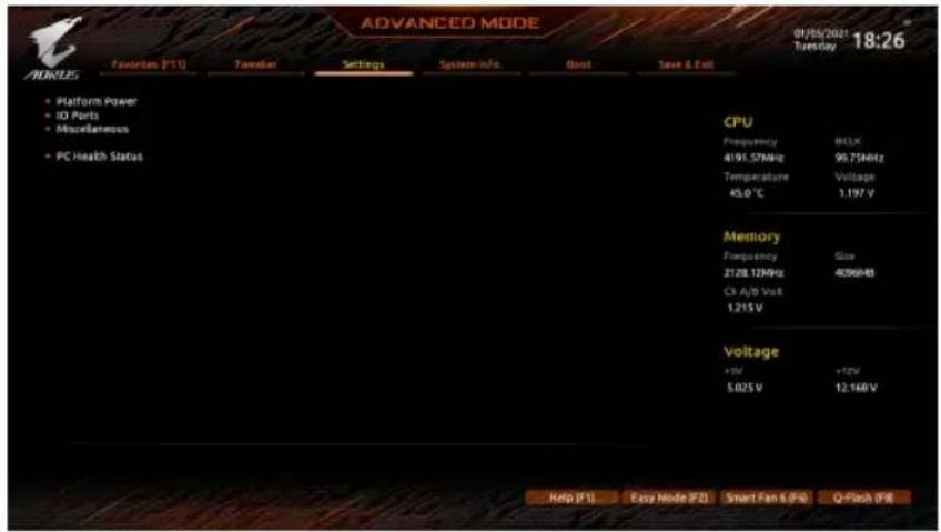 GIGABYTE B560I Aorus Pro AX - 2-6 Settings (设置) - 1