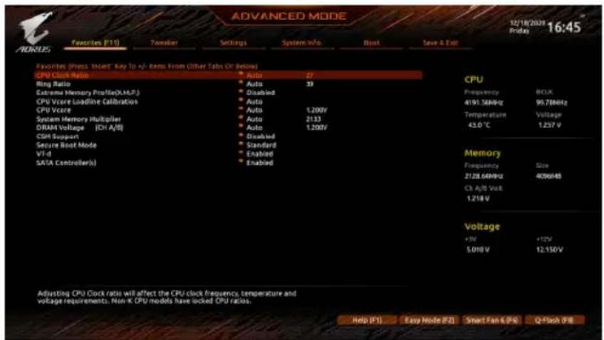 GIGABYTE B560 Aorus Pro AX - 2-4 Favorites (F11) (最爱设置) - 1