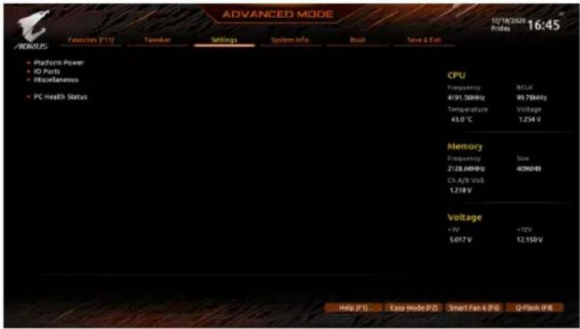 GIGABYTE B560 Aorus Pro AX - 2-6 Settings (设置) - 1