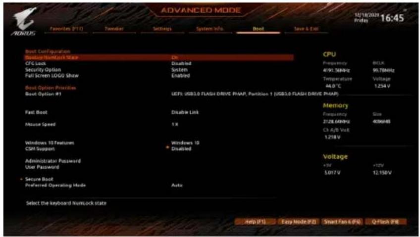 GIGABYTE B560 Aorus Pro AX - 2-8 Boot (开机功能设置) - 1