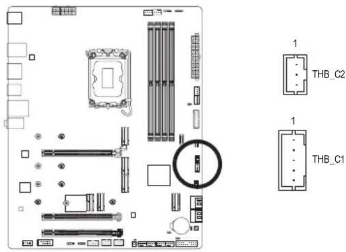 GIGABYTE Z790 AERO G - 20) THB\_C1/THB\_C2 (Thunderbolt アドインカードコネクタナ - 1