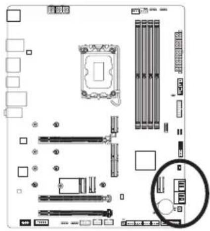 GIGABYTE Z790 AERO G - 11) SATA3 4/5/6/7 (SATA 6Gb/図ネクター) - 1