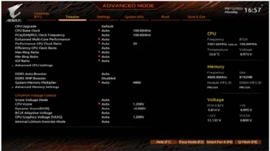 GIGABYTE Z790 UD - Tweaker (频率/电压控制) - 1