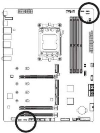 GIGABYTE X670 Gaming X AX - 6) CPU\_LED (散热风扇灯带/RGB LED灯带电源插座) - 3