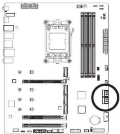 GIGABYTE X670 Gaming X AX - 9) SATA3 0/1/2/3 (SATA 3.0 接口) - 1