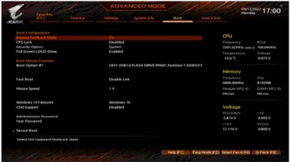 GIGABYTE B760 DS3H AX - Boot (开机功能设置) - 1