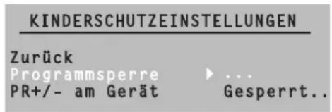 Opera TV3760 - Kindersicherung einstellen - 1
