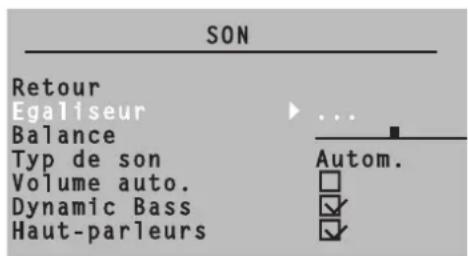 Opera TV3760 - Appel du menu Son - 1