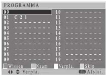 Opera LCD4271 - Programmalijst bewerken - 2