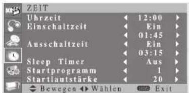 Opera LCD4271 - Ein-/Ausschaltzeit einstellen - 1