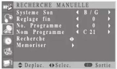 Opera LCD4271 - MÉMORISATION MANUELLE DES CHAÎNES - 2