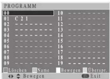Opera LCD4271 - Programmliste bearbeiten - 2