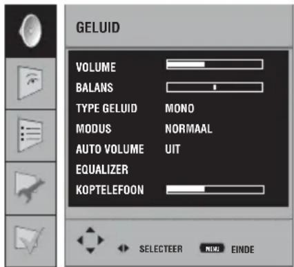 Opera LCD3771 - De instellingen van uw televisie: De instelling van het geluidsmenu - 1