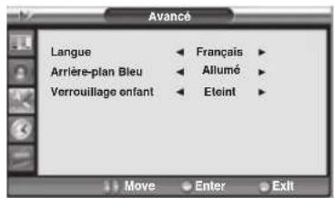 Opera LCD3762 - Appel du menu Avancé - 2