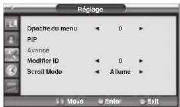 Opera LCD3762 - Appel du menu Avancé - 1