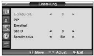 Opera LCD3762 - Lichtdurchlässigkeit des OSD-Fensters einstellen - 1