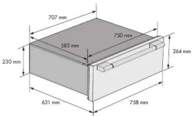 707 mm 583 mm 750 mm 230 mm 631 mm 758 mm 264 mm