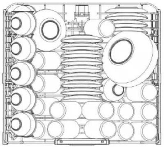 Fulgor Milano FPDW 82103 XX - ВЕРХНЯЯ КОРЗИНА ДЛЯ СТОЛОВЫХ ПРИБОРОВ - 2