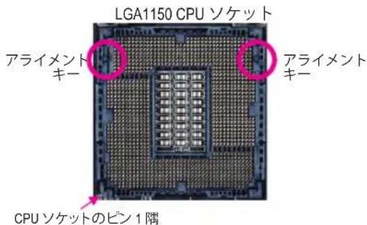 GIGABYTE GA-H97M-Gaming 3 - CPU を取り付ける - 1