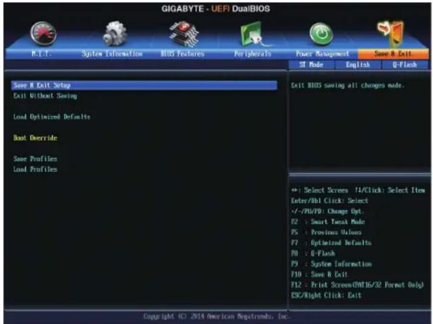 GIGABYTE GA-H97M-Gaming 3 - 2-7 Save &amp; Exit (保存 して終了) - 1
