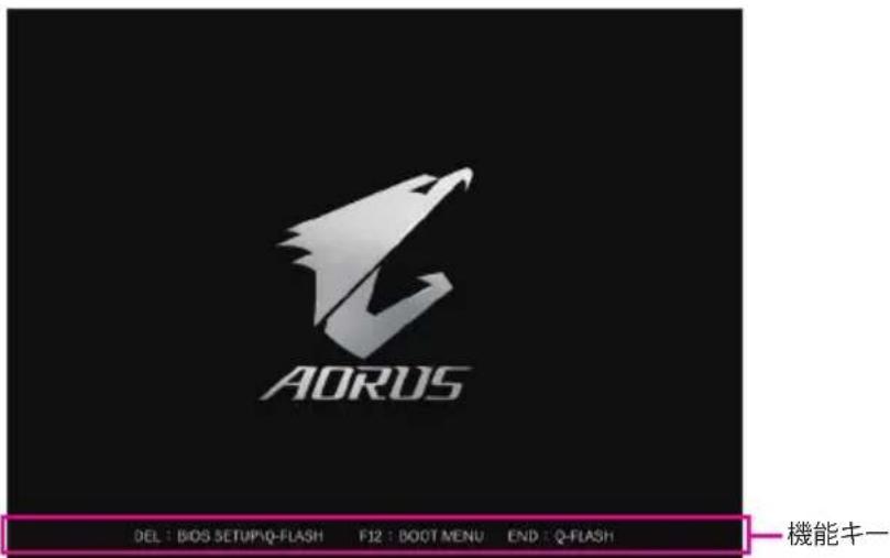 GIGABYTE X670E Aorus Extreme - 起動画面： - 1