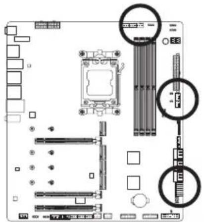 GIGABYTE X670E Aorus Extreme - 5) SYS\_FAN5/6/7/8\_PUMP (システムファン水冷ポンプ用ヘッダ) - 1