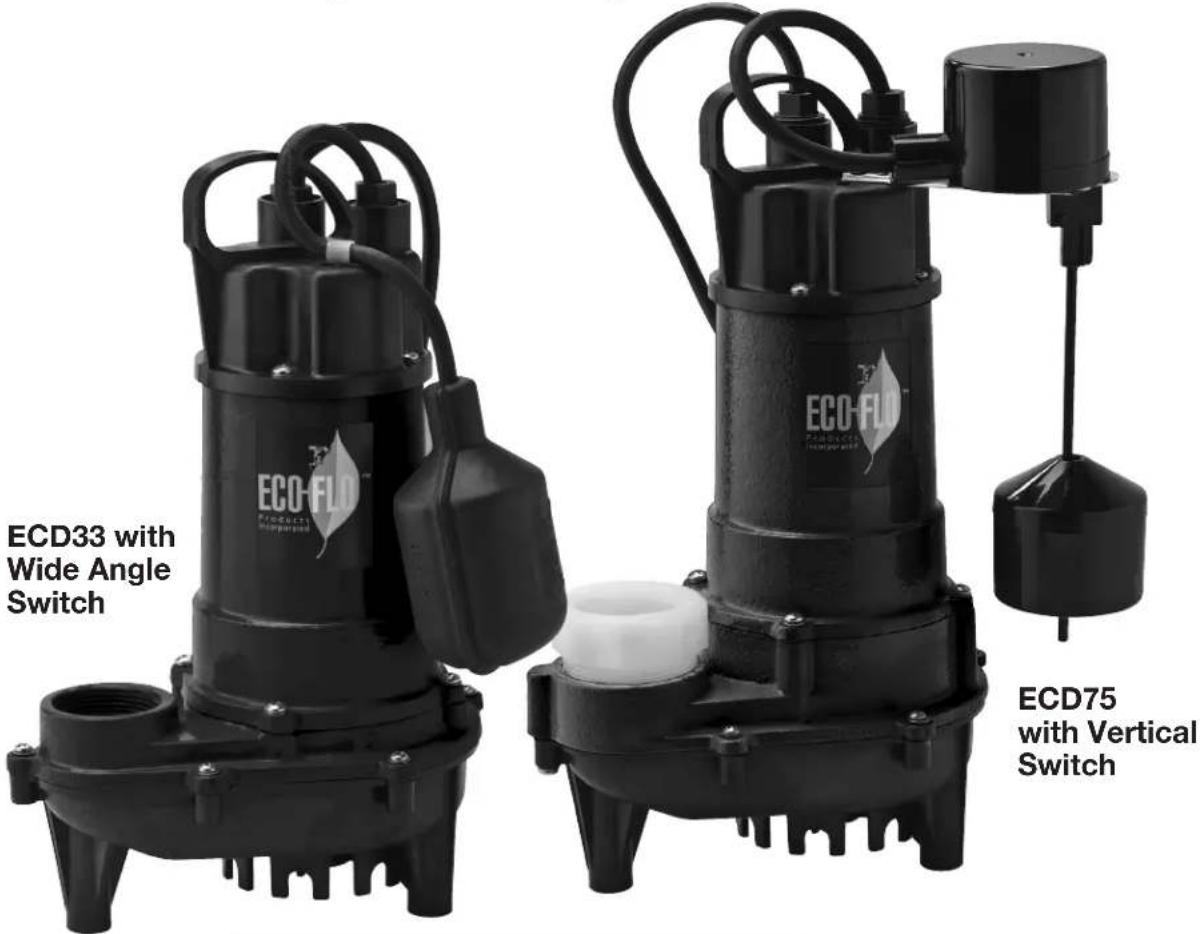 ECD33 with Wide Angle Switch ECO-FLU ECD75 with Vertical Switch