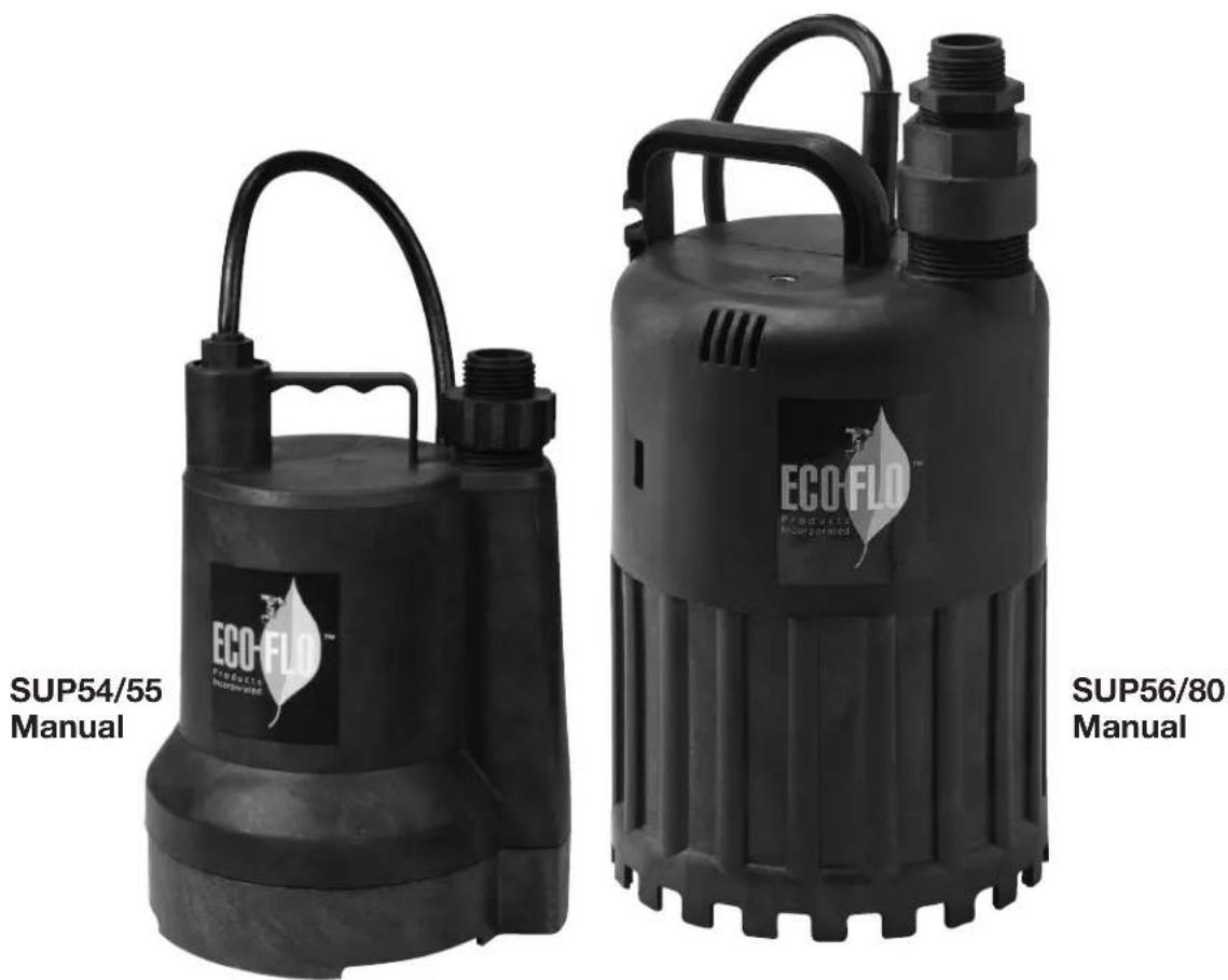 SUP54/55 Manual ECO-FLO™ ECONDUCTOR SUP56/80 Manual