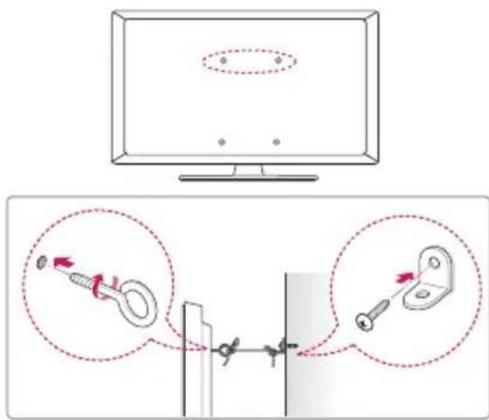 LG 32LN572MBUB - Fixation du téléviseur au mur - 1