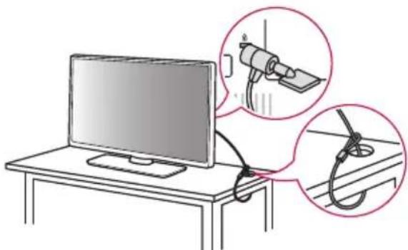 LG 32LN572MBUB - Utilisation du système de sécurité Kensington (en option) - 1