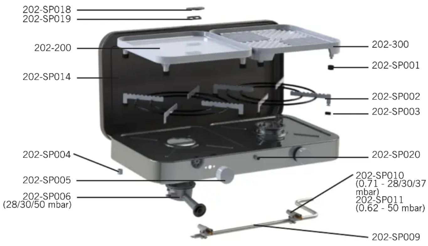CADAC 2 Cook 2 Classic - Piezas de repuesto - 1