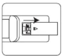 Engel LE 4390 ATV - Installing batteries in the remote control - 1