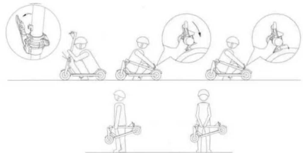 URBAN GLIDE RIDE 100S - Folding steps - 1