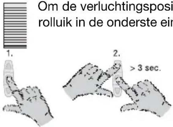 Selve i-R Marki Send WS - 2.2) Instellen van de verluchtingspositie uit de onderste eind-positie - 1