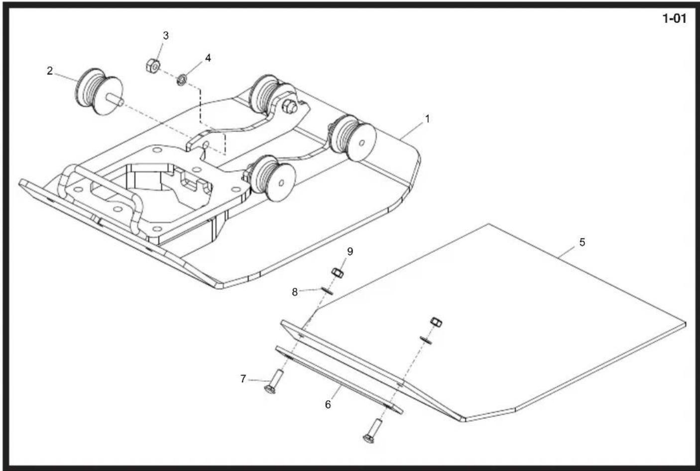 ALTRAD BELLE PCLX 12/40E - Baseplate Assembly, Plaque d'embase, Cto. Placa de Base, Conj. Place de Base - 1