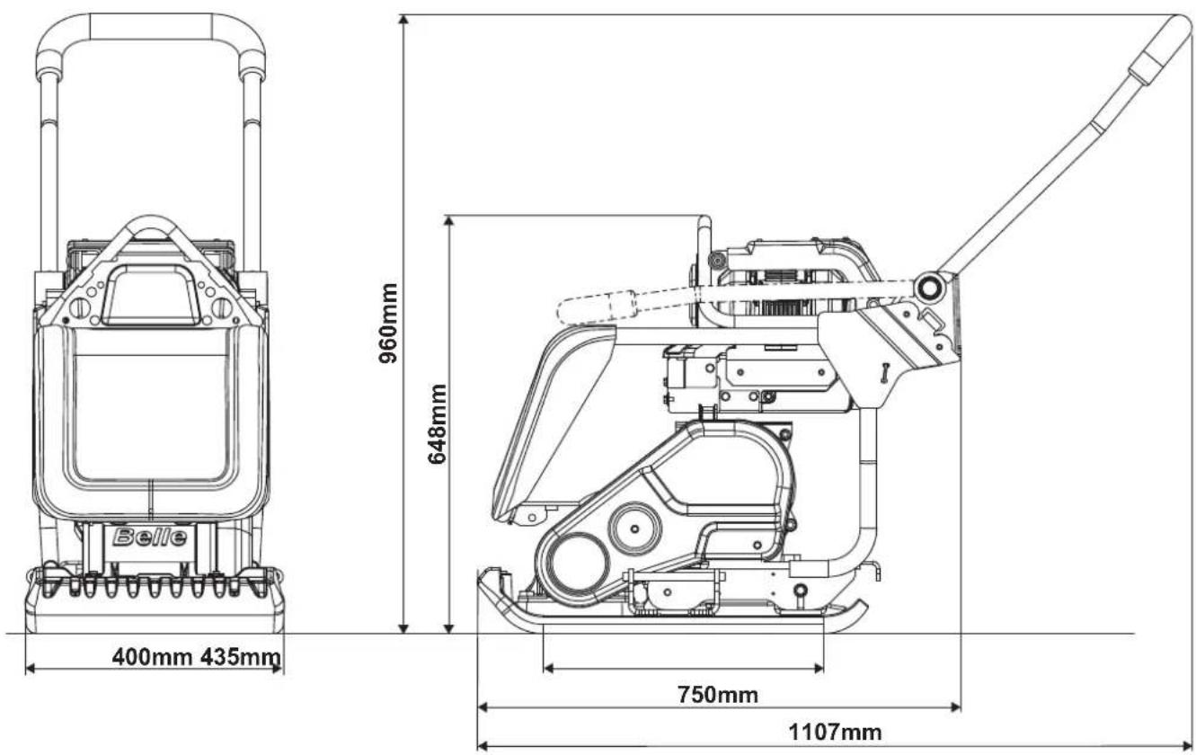 ALTRAD BELLE PCX 13/40E+ - STATISCHE ABMESSUNGEN - 1