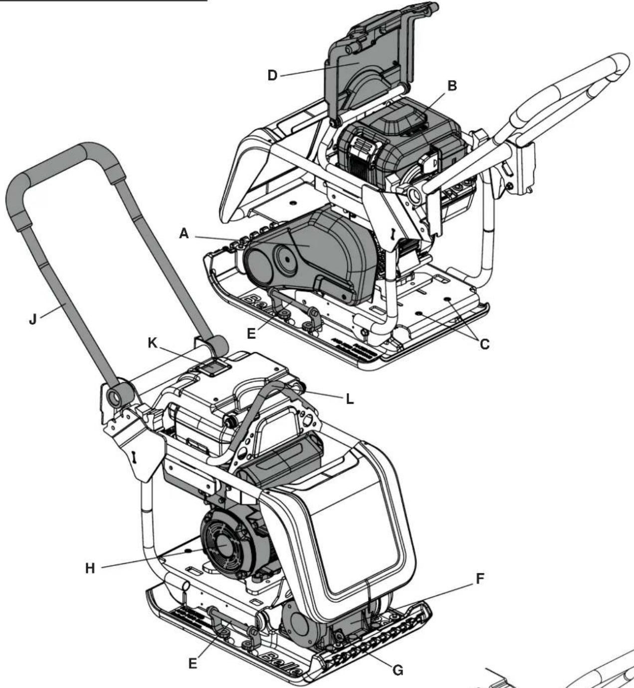 ALTRAD BELLE PCX 13/40E+ - LAGE DER HAUPTKOMPONENTEN - 1