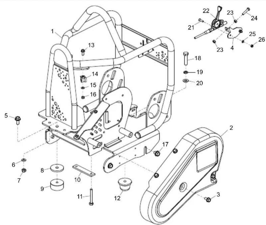 ALTRAD BELLE PCX 16/50 - Vloerplaat, Ruttelplatten -Zsb., Bundplade, Gruppo Piastra di Base - 1