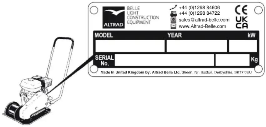 ALTRAD BELLE SF 460 - Placa Da Máquina - 1